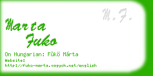 marta fuko business card